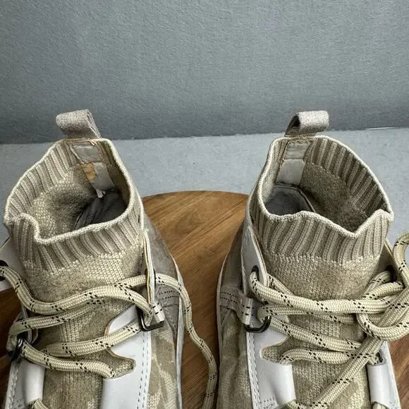 OTBT Hybrid Khaki Stretchy Sock High Top Sneaker Womens Size 9M Lace Up EUC - Picture 9 of 9